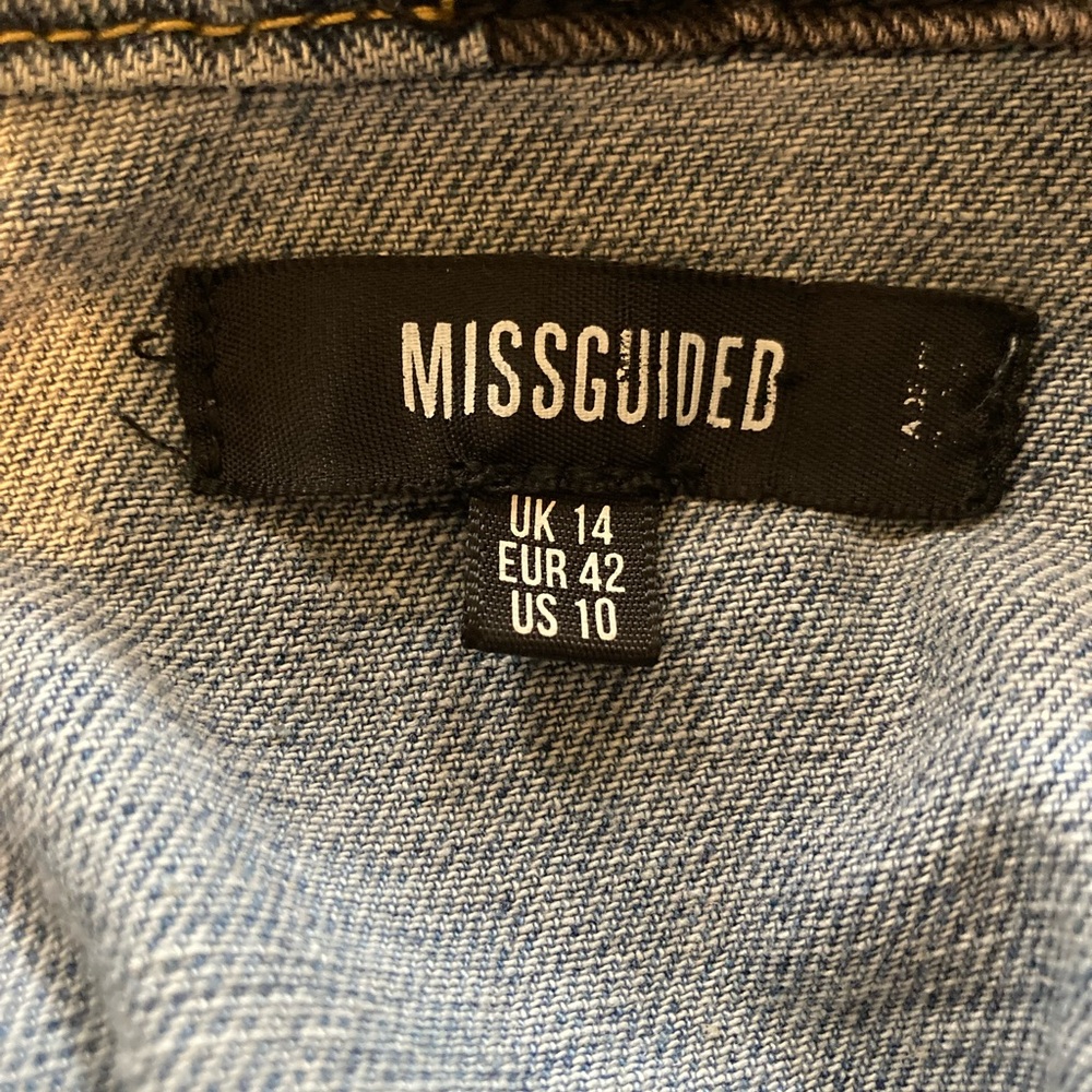 Missguided size 10 jean 2 tone jacket - Picture 3 of 5